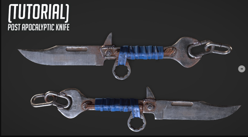 ArtStation – Post Apocalyptic Knife: Game Asset