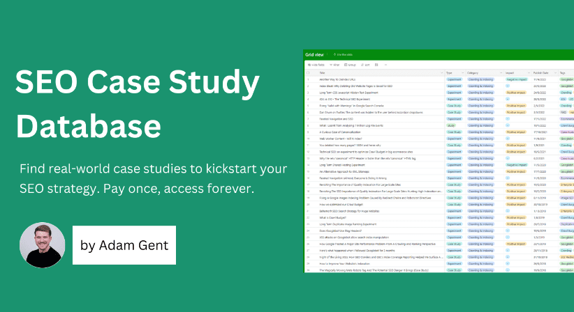 Adam Gent – SEO Case Study Database 2023