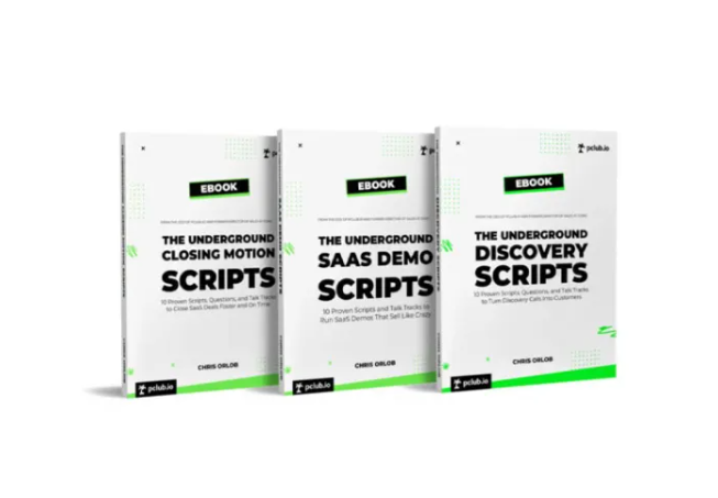 The Underground SaaS Sales Scripts : Trilogy E-Book Series