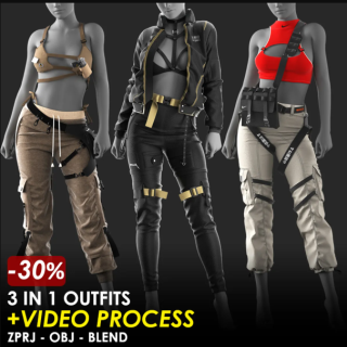 Artstation – 3 in 1 Outfits – Marvelous