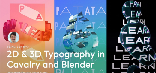 Patata School – 2D & 3D Typography in Cavalry and Blender
