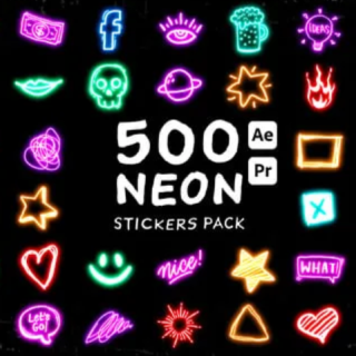 Videohive Neon Stickers Pack 55711102