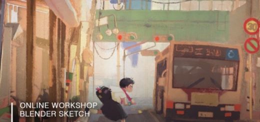 Azusa Tojo – Sketching in Blender